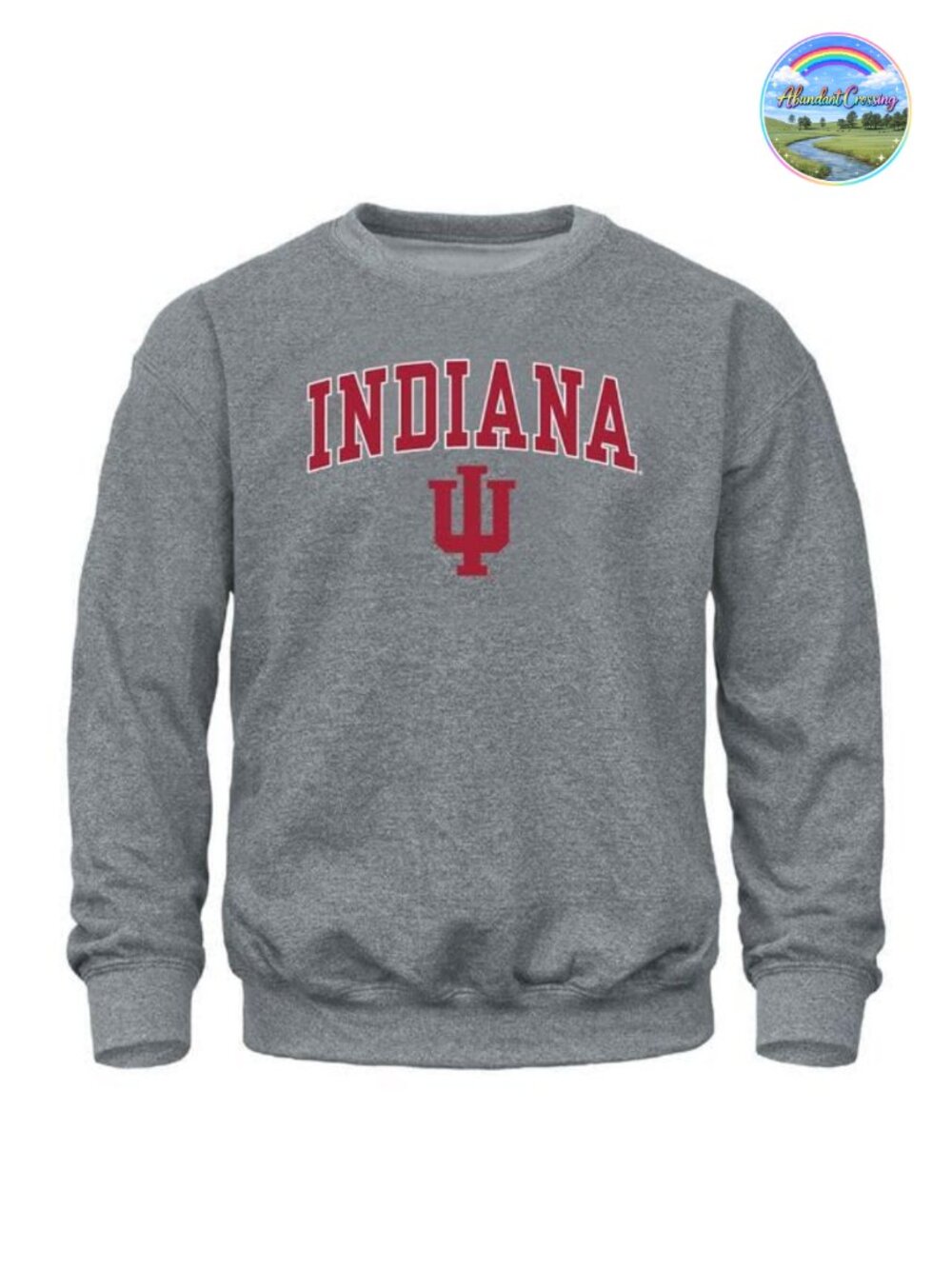 NCAA Unisex Crewneck Sweatshirt Indiana Hoosiers Cotton Poly